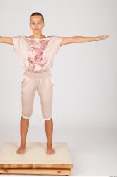 Whole Body Woman T poses Formal Overal Slim Studio photo references
